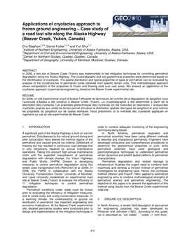 Applications of Cryofacies Approach to Frozen Ground Engineering – Case Study of a Road Test Site Along the Alaska Highway (Beaver Creek, Yukon, Canada)