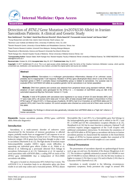 Detection of BTNL2 Gene Mutation (Rs2076530 Allele) in Iranian