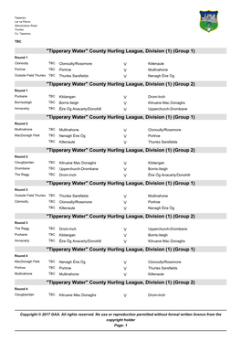 GAA Competition Report