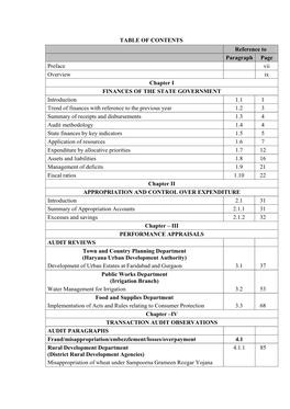 Table of Contents