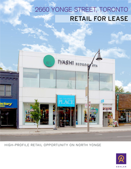 2660 Yonge Street, Toronto Retail for Lease