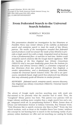 Woods Serials Article.Pdf