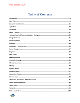 Table of Contents