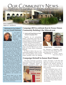 OUR COMMUNITY NEWS Jewish Federation of St