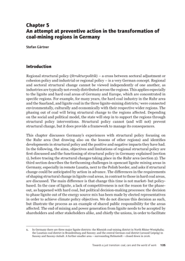 Chapter 5 an Attempt at Preventive Action in the Transformation of Coal-Mining Regions in Germany