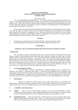 Haryana Government Town and Country Planning Department Notification