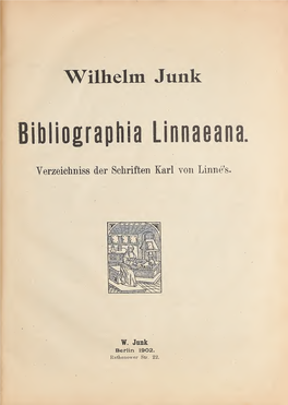 Bibliographia Linnaeana. Verzeichniss Der Schriften Karl Von Linné's