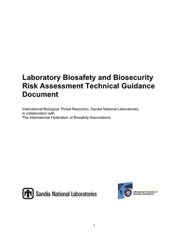 Laboratory Biosafety and Biosecurity Risk Assessment Technical Guidance Document