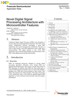 Novel Digital Signal Processing Architecture with Microcontroller