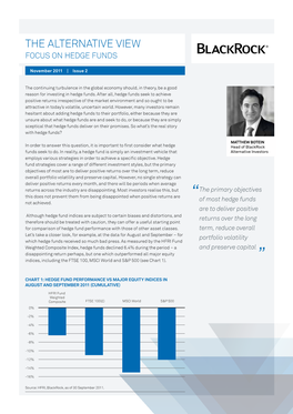 The Alternative View Focus on Hedge Funds