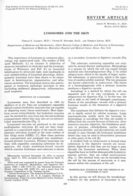 Lysosomes and the Skin