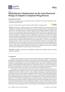 Multiobjective Optimization for the Aero-Structural Design of Adaptive Compliant Wing Devices