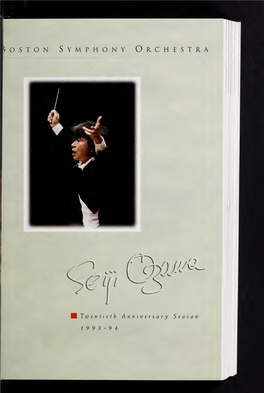 Boston Symphony Orchestra Concert Programs, Season 113, 1993-1994, Subscription, Volume 01