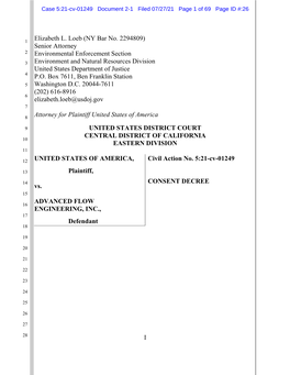 Justice Department and EPA Reach Clean Air Act Settlement with Advanced Flow Engineering for Selling Defeat Devices: Consent