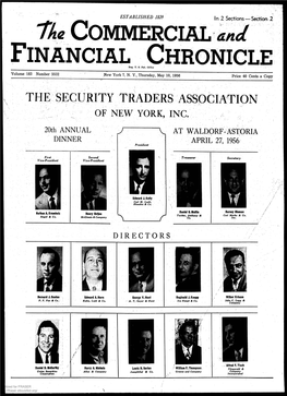 May 10, 1956: Security Traders Association of New York, Inc