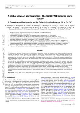 A Global View on Star Formation: the GLOSTAR Galactic Plane Survey I