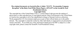 9/12/75 - Treemonisha Company Reception” of the Betty Ford White House Papers, 1973-1977 at the Gerald R