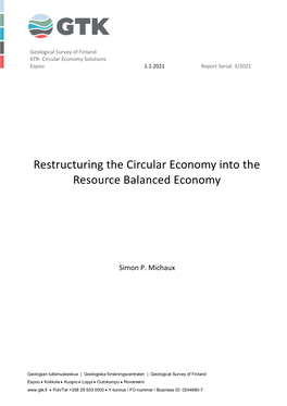 Restructuring the Circular Economy Into the Resource Balanced Economy