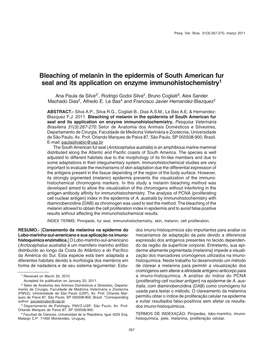 Bleaching of Melanin in the Epidermis of South American Fur Seal and Its Application on Enzyme Immunohistochemistry1