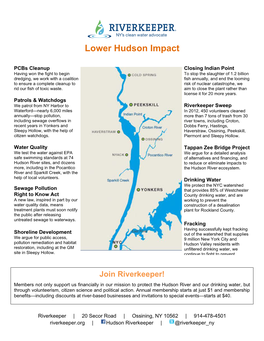 Swimming in the Hudson River and Its Tributaries