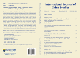 International Journal of China Studies