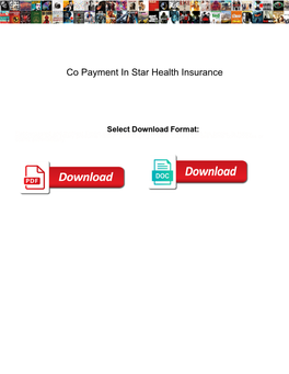 Co Payment in Star Health Insurance