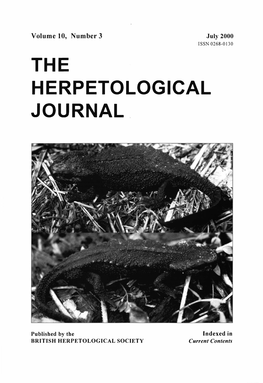 The Herpetological Journal