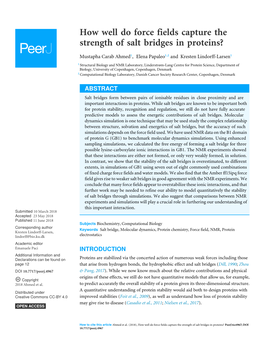 How Well Do Force Fields Capture the Strength of Salt Bridges in Proteins?