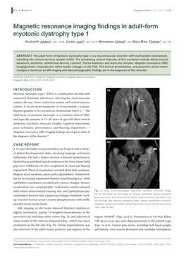 Magnetic Resonance Imaging Findings in Adult-Form Myotonic Dystrophy Type 1