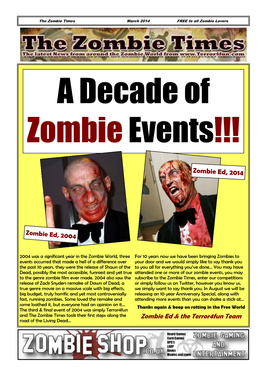 Zombie Times March 2014 FREE to All Zombie Lovers
