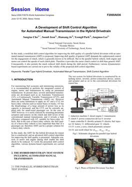 A Development of Shift Control Algorithm for Automated Manual Transmission in the Hybrid Drivetrain