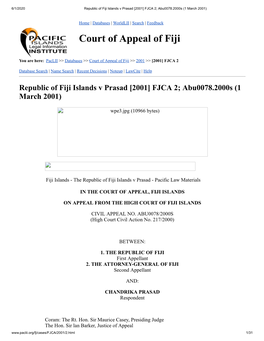 Court of Appeal of Fiji