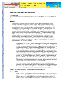 Phasic GABAA-Mediated Inhibition