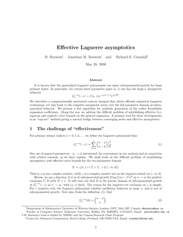 Effective Laguerre Asymptotics