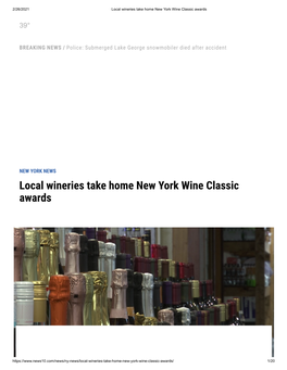 Local Wineries Take Home New York Wine Classic Awards