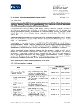 ICI Ref: R9304/14-2/KKS Jerangau Baru Grouping – ASA-01 6 October 2015