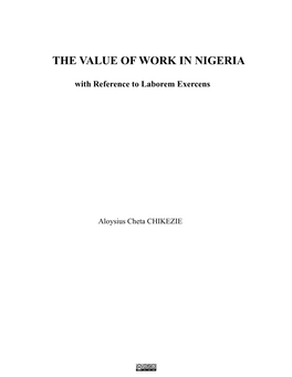 The Value of Work in Nigeria