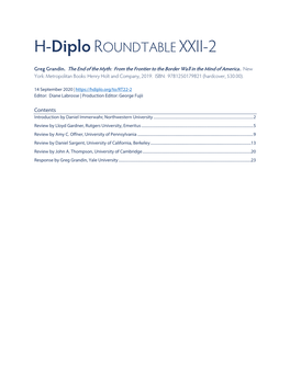 H-Diplo ROUNDTABLE XXII-2