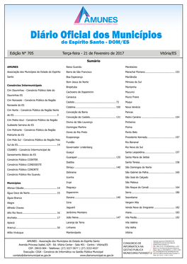 21 De Fevereiro De 2017 Edição N° 705 Vitória/ES