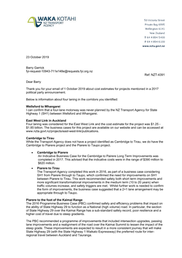 23 October 2019 Barry Garrick Fyi-Request-10943-711E148e