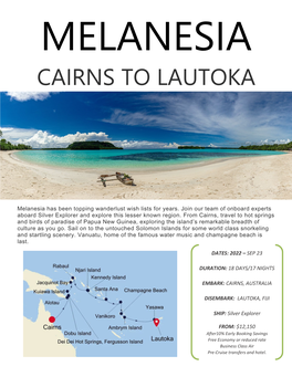 Cairns to Lautoka