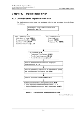 Chapter 12 Implementation Plan