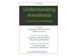 Understanding Anesthesia a Learner's Handbook