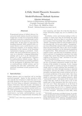 A Fully Model-Theoretic Semantics for Model-Preference Default Systems