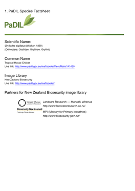 Common Name Image Library Partners for New Zealand