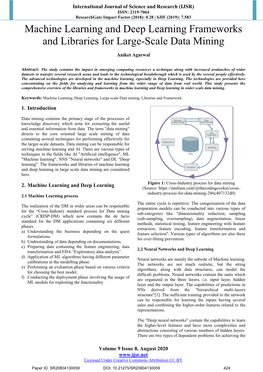 Machine Learning and Deep Learning Frameworks and Libraries for Large-Scale Data Mining