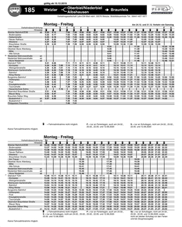 Wetzlar Albshausen Oberbiel/Niederbiel Braunfels Montag