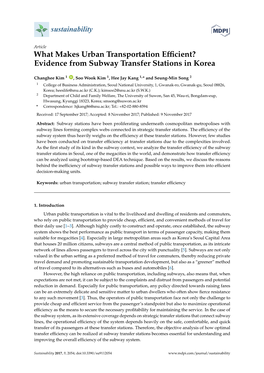 Evidence from Subway Transfer Stations in Korea