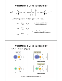 What Makes a Good Nucleophile?