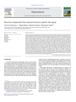 Bioactive Compounds from Natural Resources Against Skin Aging